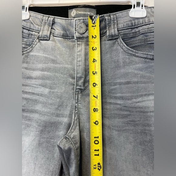 Democracy Ab Technology gray stone wash jeans denim size 8 ankle, stretch slim - Picture 4 of 9